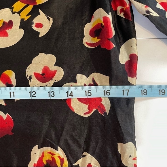 Aryn K Black Floral Silk Mini Dress Size Small - Picture 15 of 15